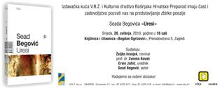 Poziv na predstavljanje zbirke poezije Seada Begovića “Uresi”