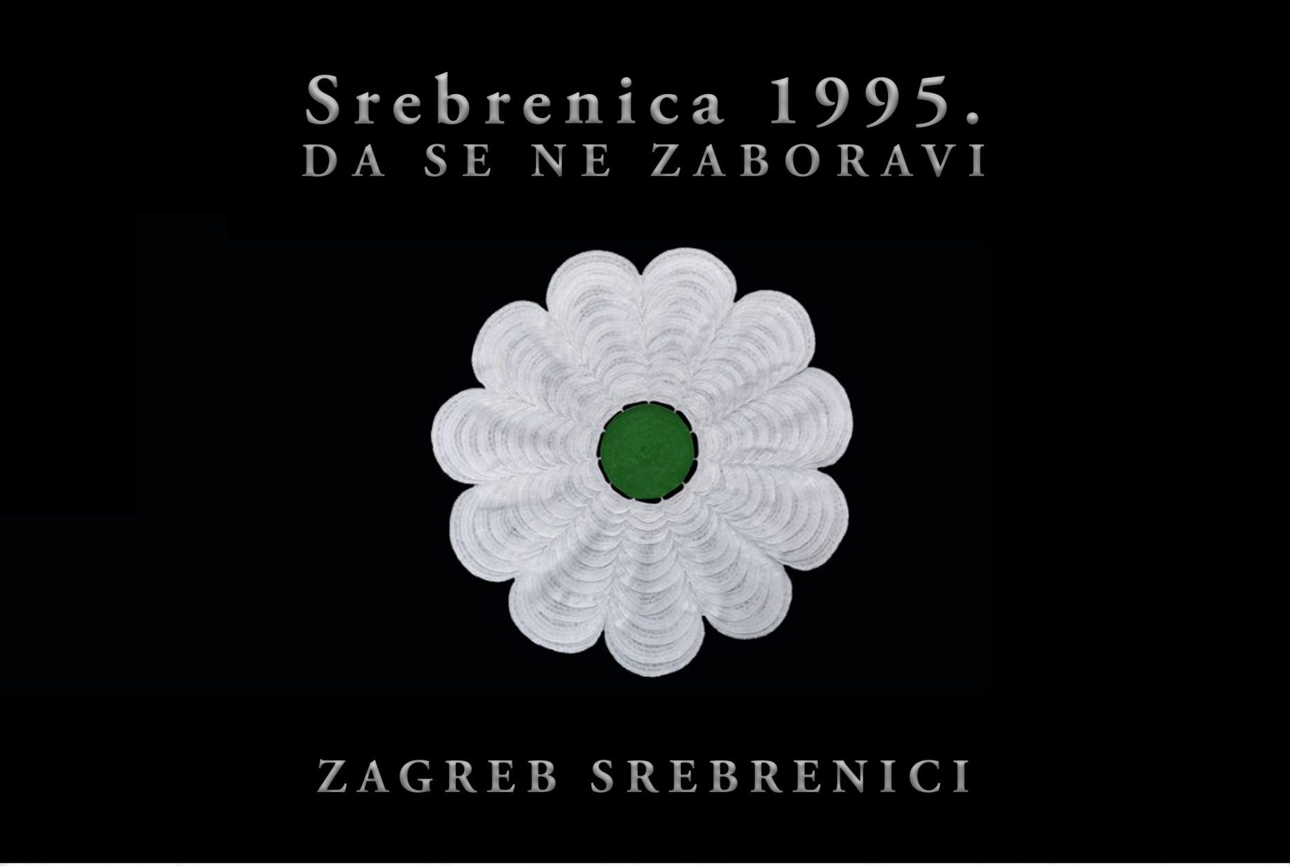 Svjetlosna projekcija cvijeta Srebrenice „Sjećanje“